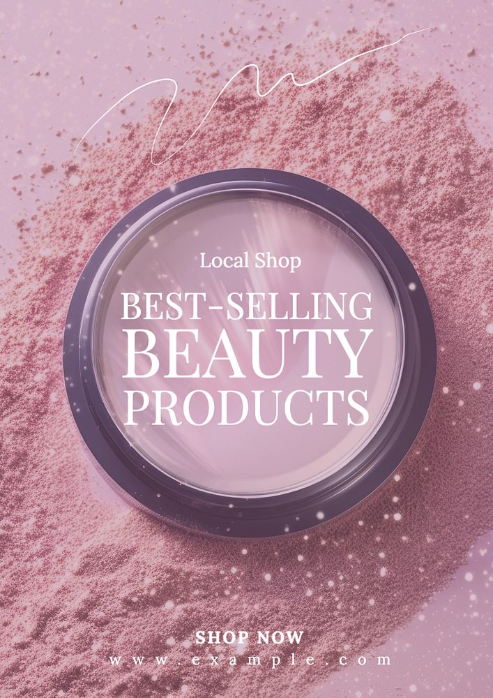 Best-selling beauty products poster template, editable text and design