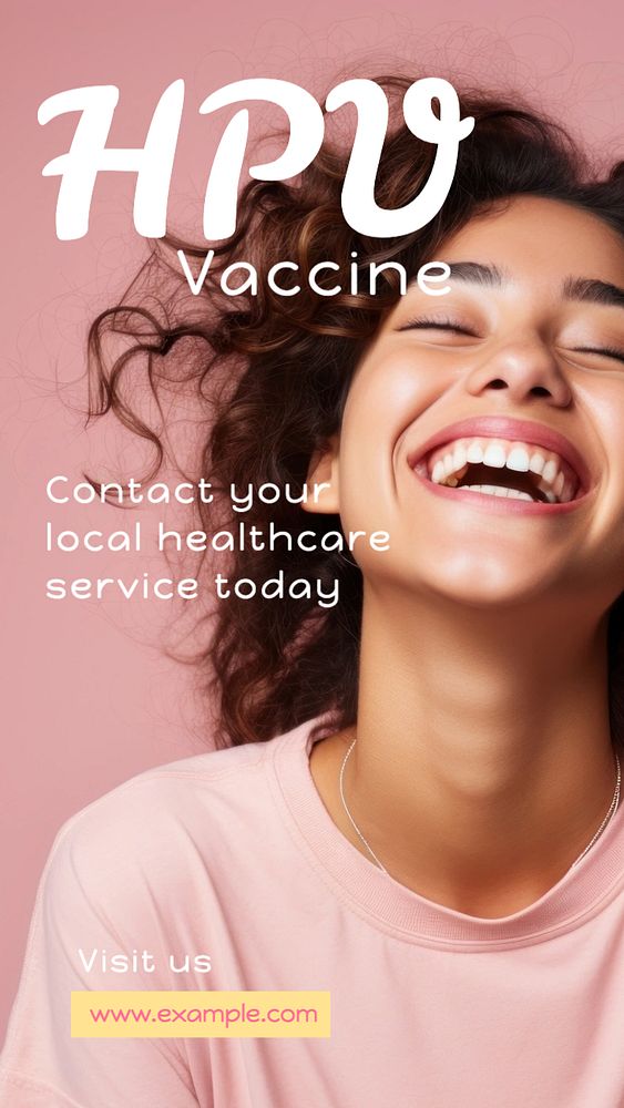 HPV vaccine Instagram story template, editable social media design