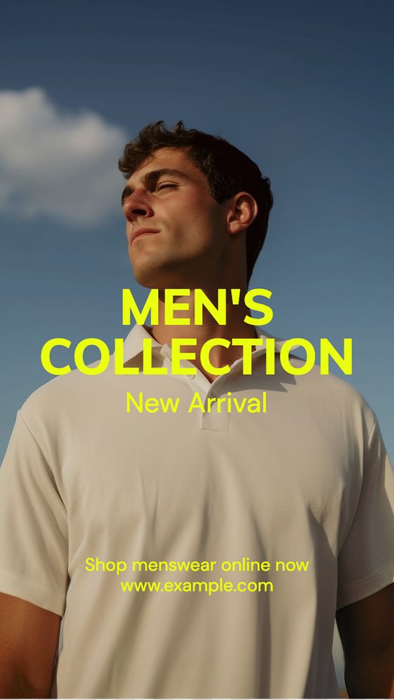 Men's collection Instagram story template, editable social media design