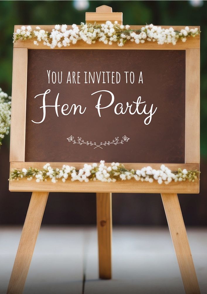 Hen party poster template, editable text and design