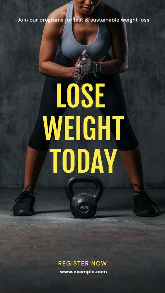 Weight loss Facebook story template, editable design