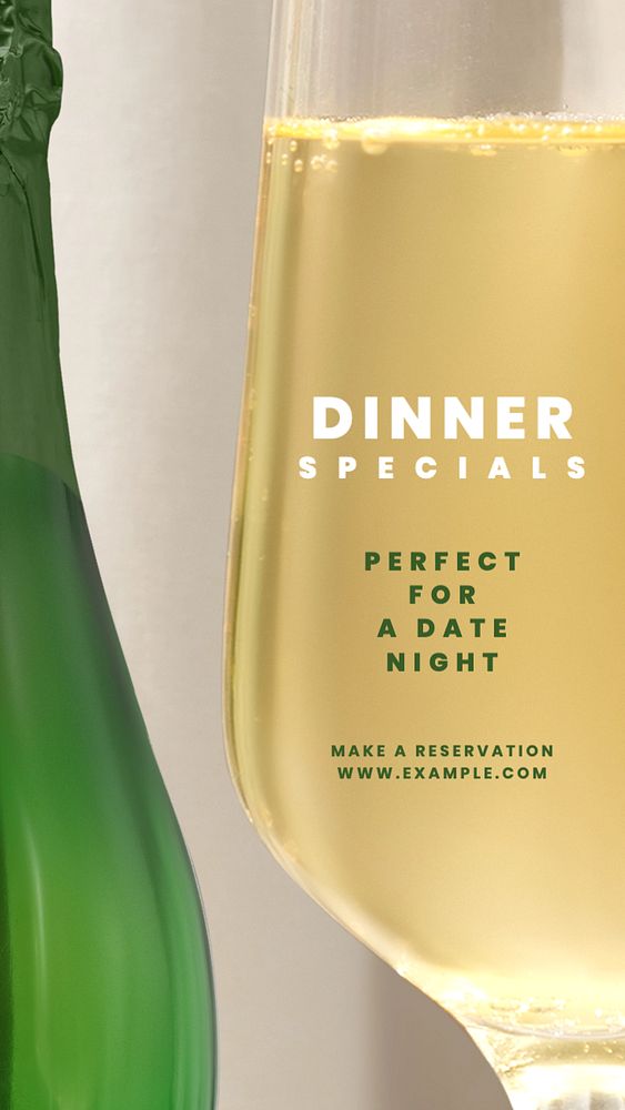 Dinner specials Instagram post template, editable text