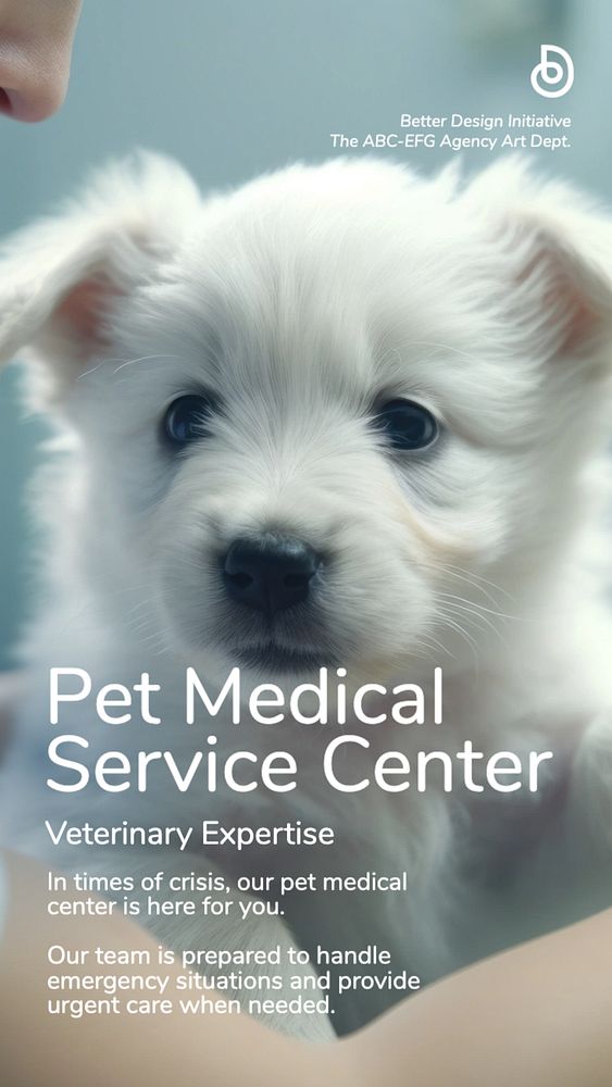 Pet medical service Instagram post template, editable text