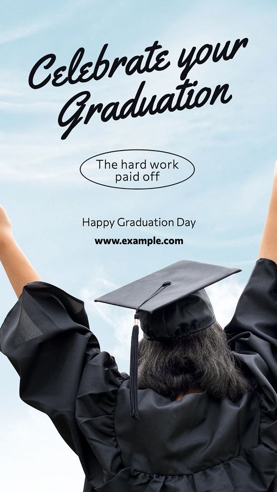 Graduation Instagram post template, editable text