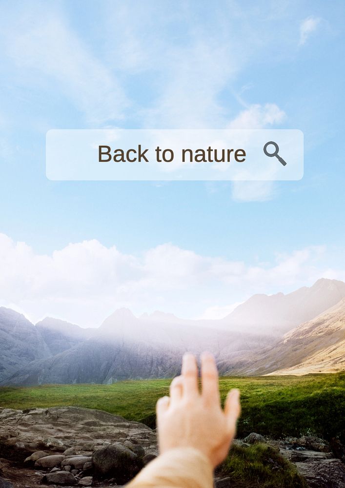 Back to nature editable poster template