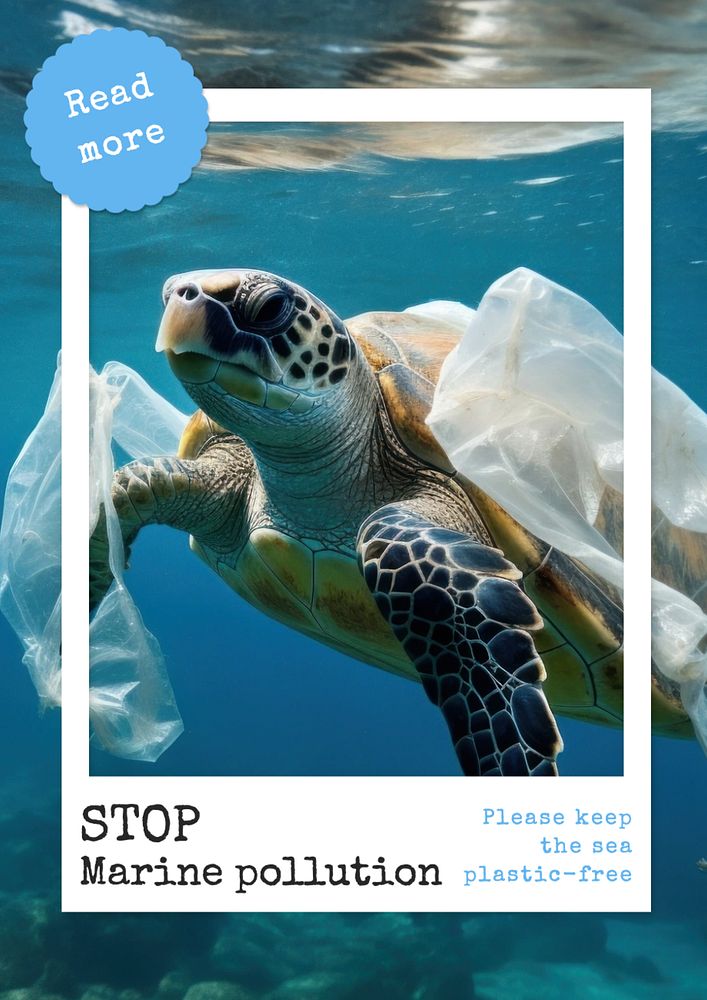 Ocean campaign editable poster template