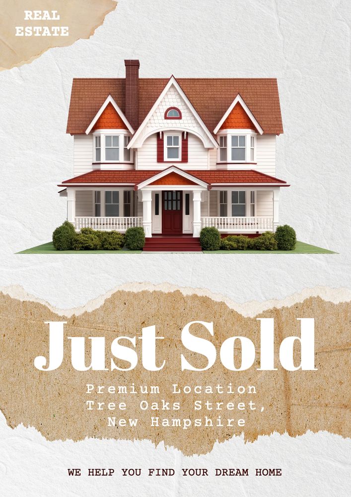 Real estate editable poster template