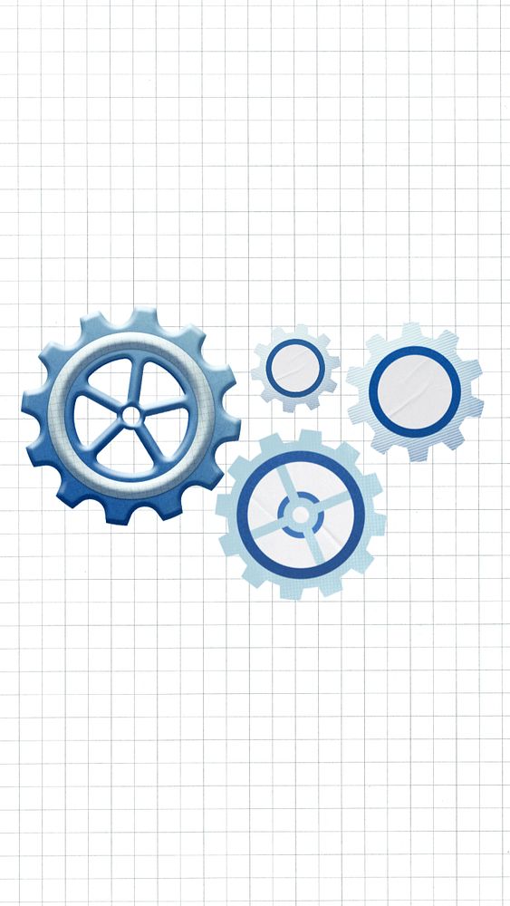 Business cogwheel iPhone wallpaper, creative remix, editable design