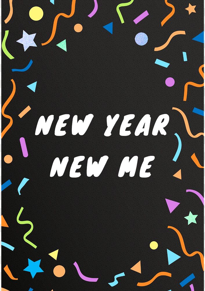 New Year new me editable poster template