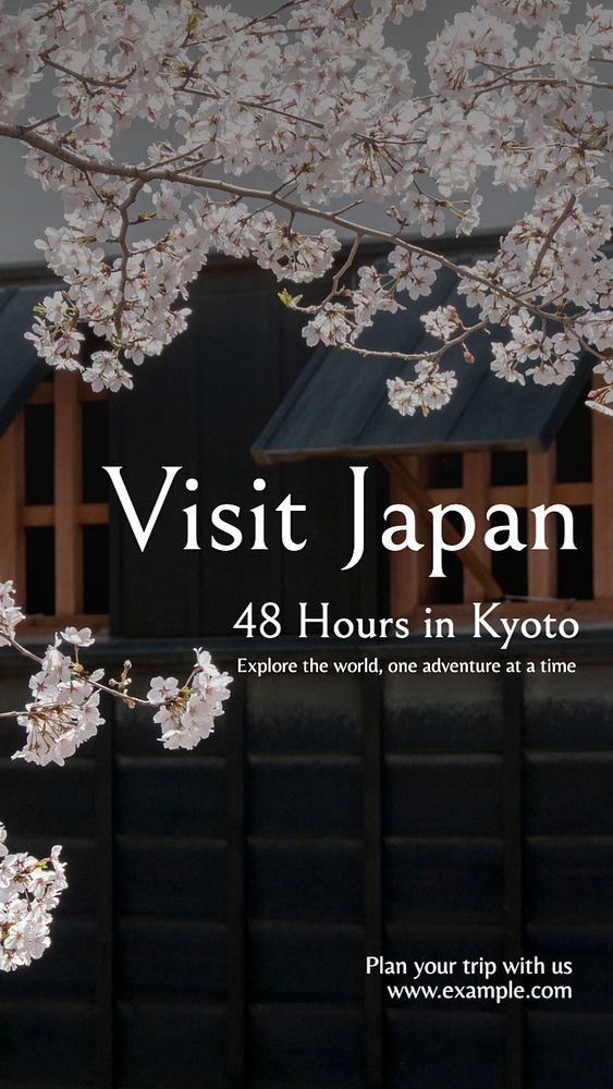 Japan travel Instagram story template, editable social media design