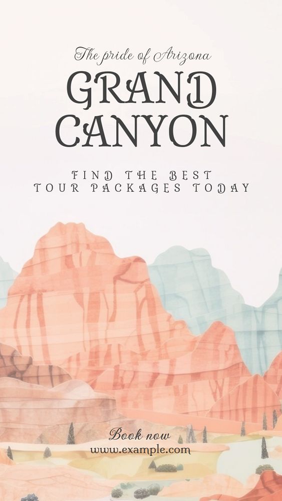 Grand Canyon Instagram story template, editable social media design