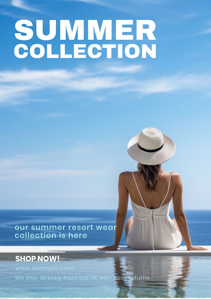 Summer collection editable poster template