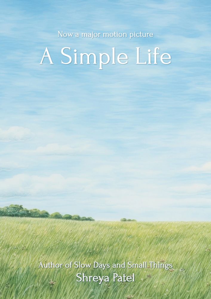 Simple life book cover template, | Free Editable Template - rawpixel