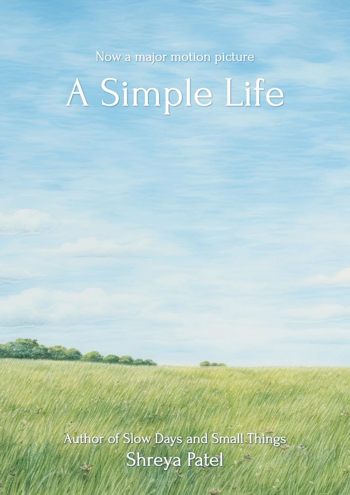 Simple life book cover template, editable design