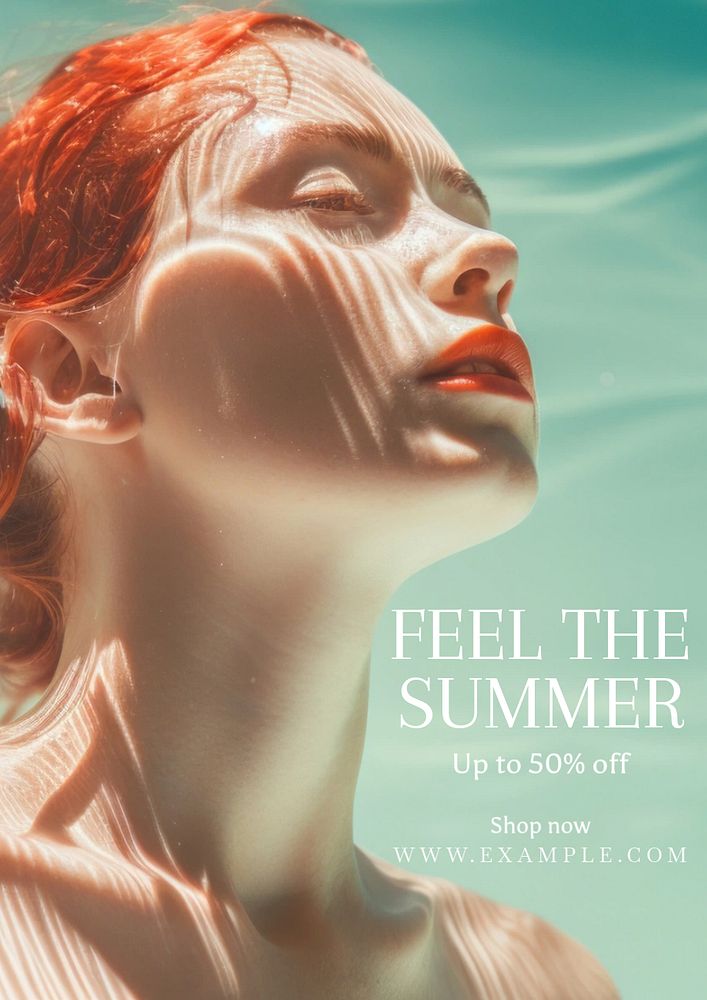 Summer sale editable poster template