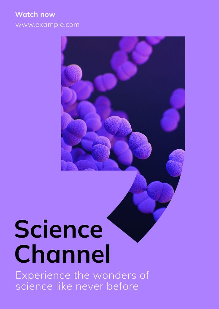 Science channel editable poster template