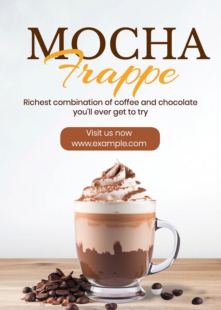 Mocha frappe poster template