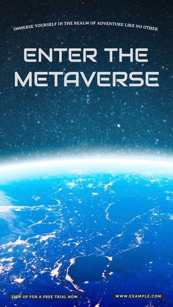 Metaverse Instagram story template, editable text