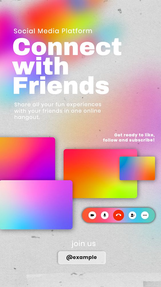 Connect with friends Instagram story template, editable text