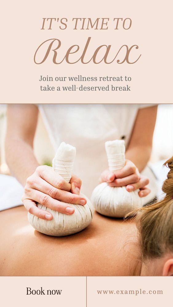 Wellness retreat Instagram story template, editable text