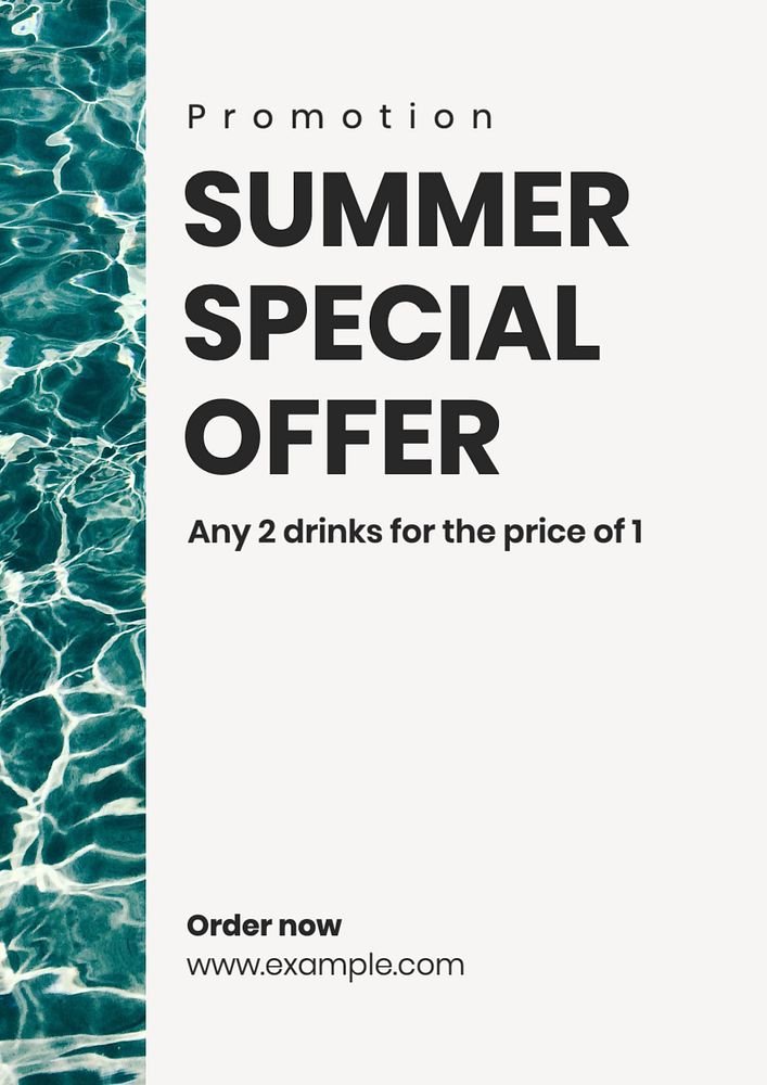 Special offer poster template, editable text and design