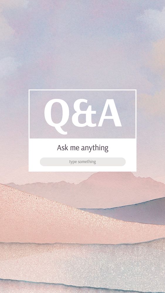 Questions & answers Facebook story template, editable design