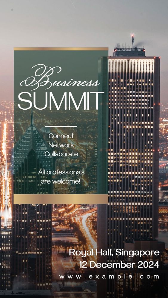 Business summit Facebook story template, editable design