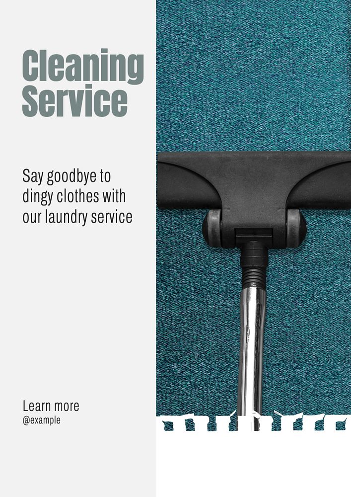 Cleaning service poster template, editable text and design