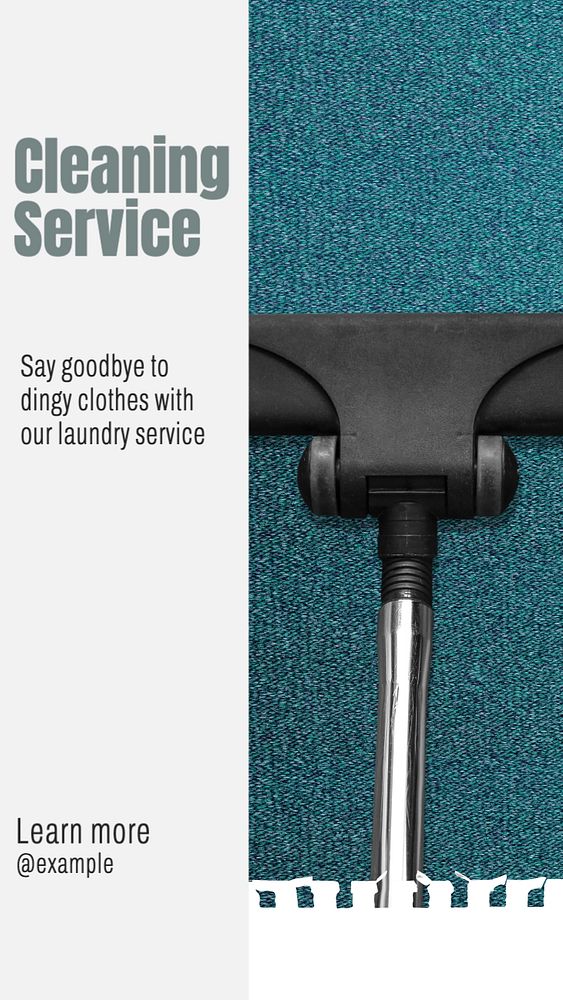 Cleaning service Instagram story template, editable text