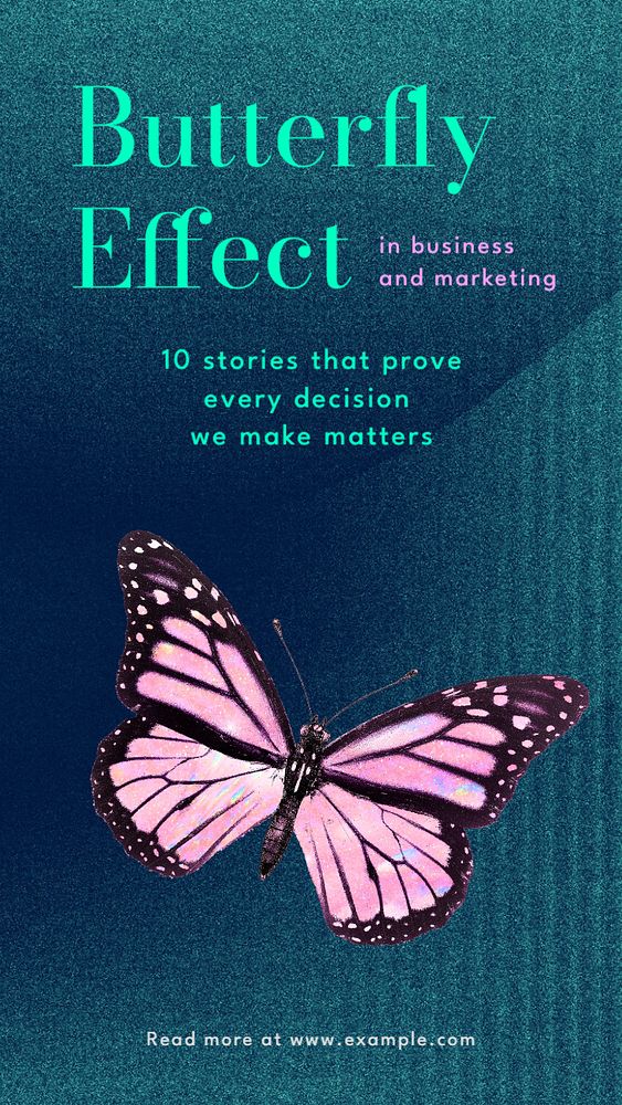 Butterfly effect Facebook story template, editable design