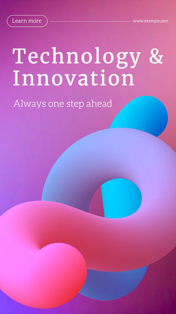 Technology & innovation Instagram story template, editable text