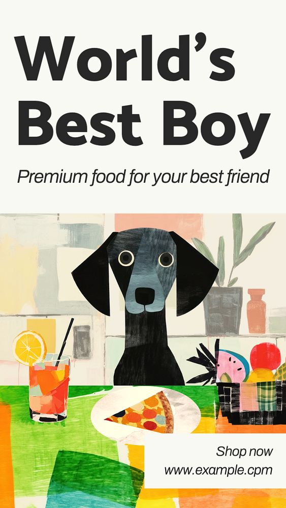 Best boy Facebook story template, editable design