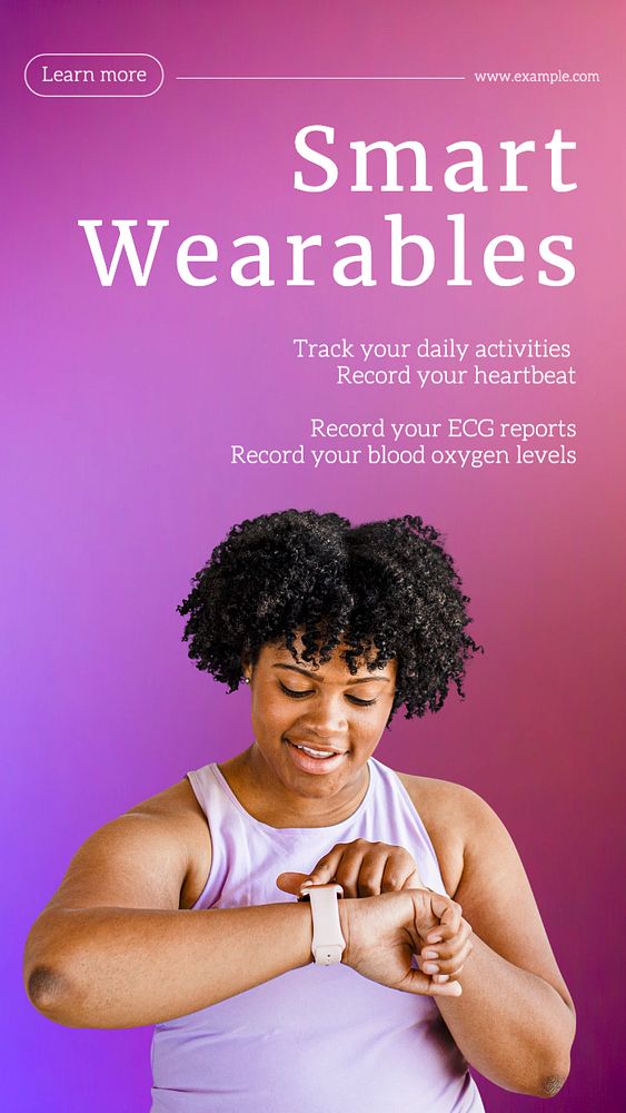 Wearables Instagram story template, editable text