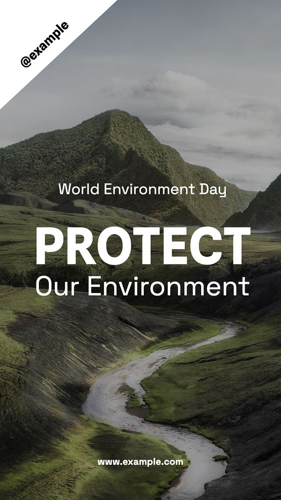 Protect environment Facebook story template, editable design