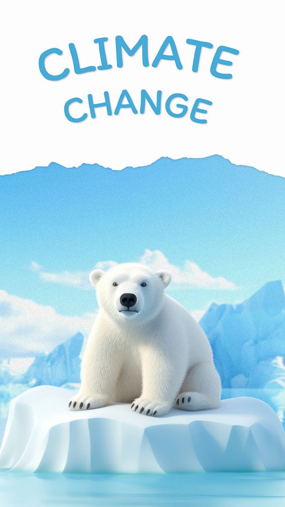 Climate change  Instagram story template, editable text