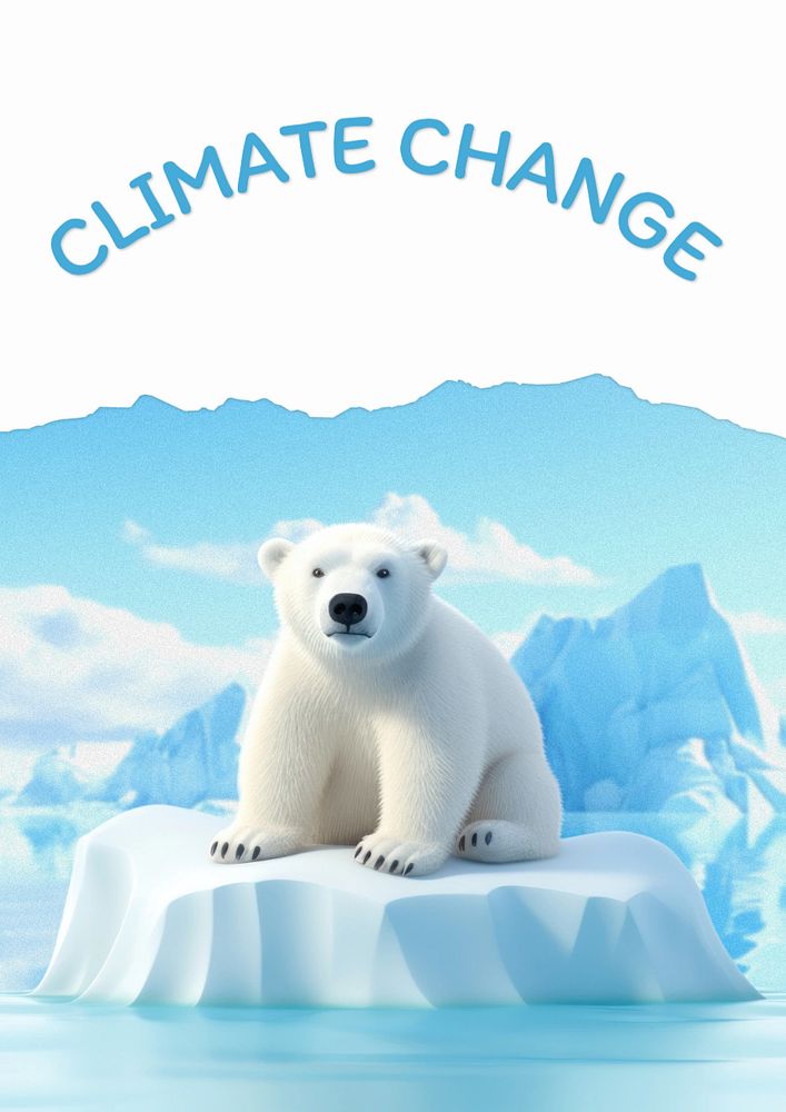 Climate change  poster template, editable text and design