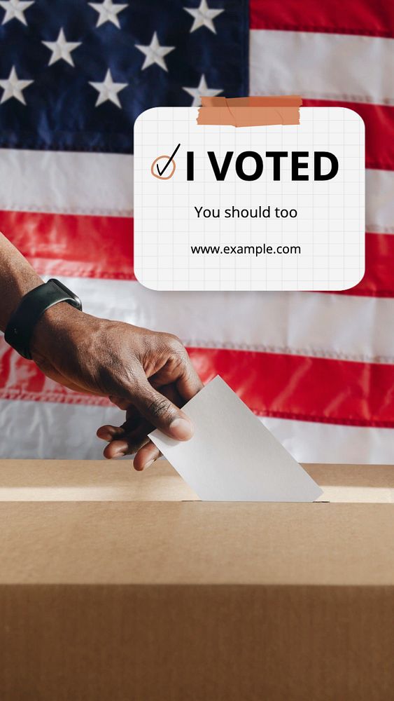 I voted Facebook story template, editable design