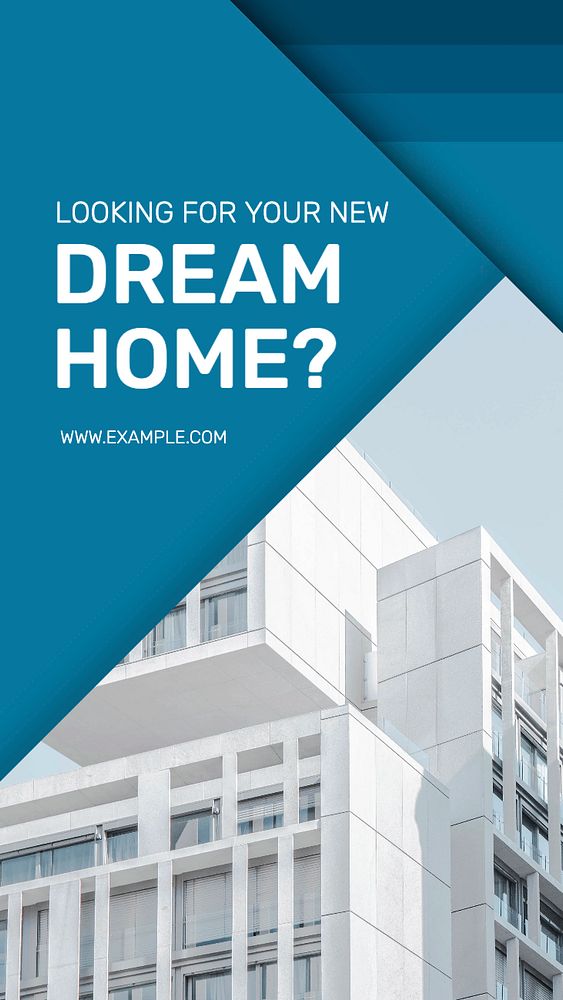 Dream home? Facebook story template, editable design