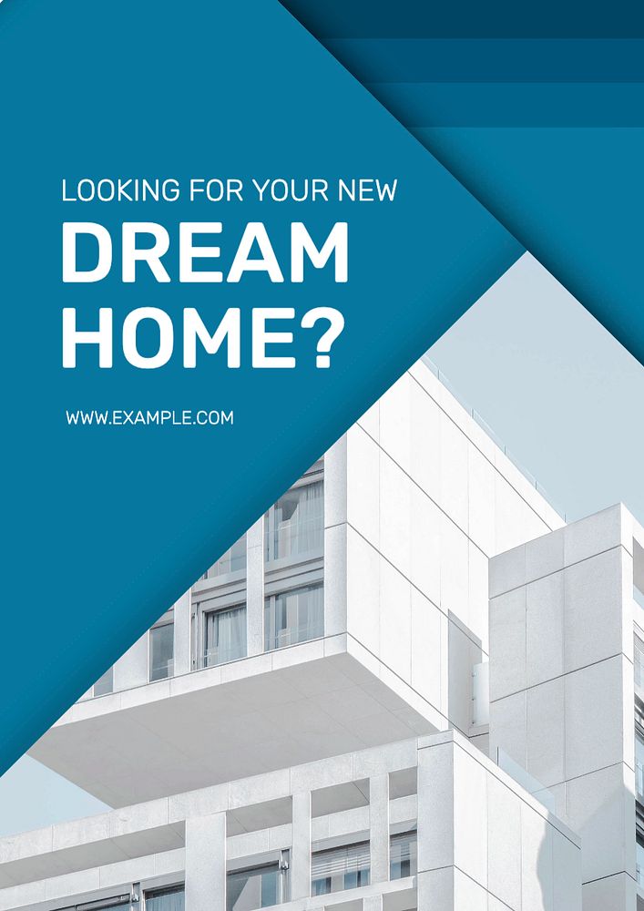 Dream home? poster template, editable text and design