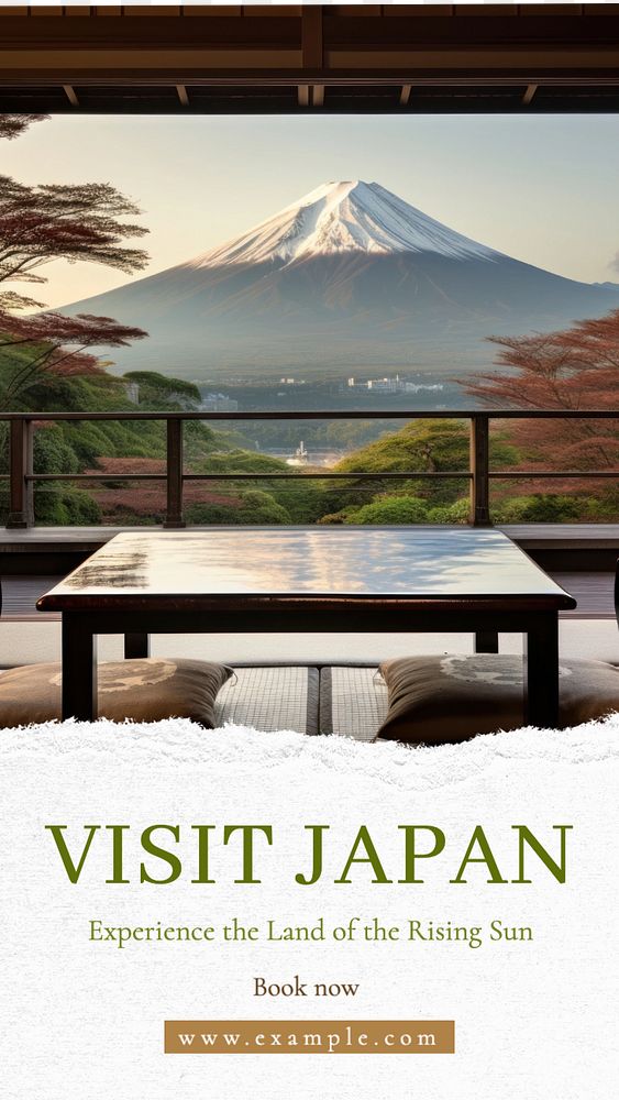 Visit Japan Facebook story template, editable design