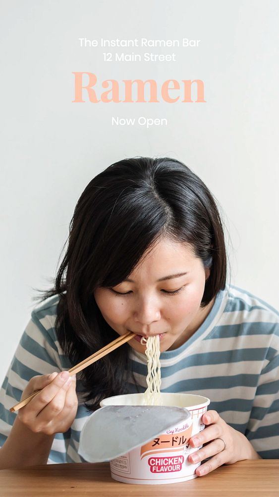 Ramen bar Instagram story template