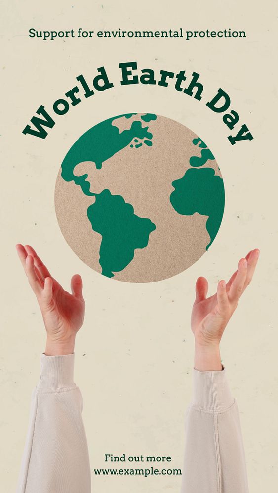 World earth day Facebook story template, editable design