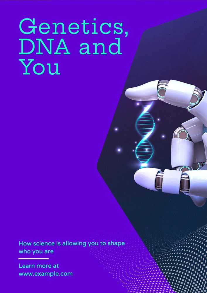 DNA test  poster template, editable text and design