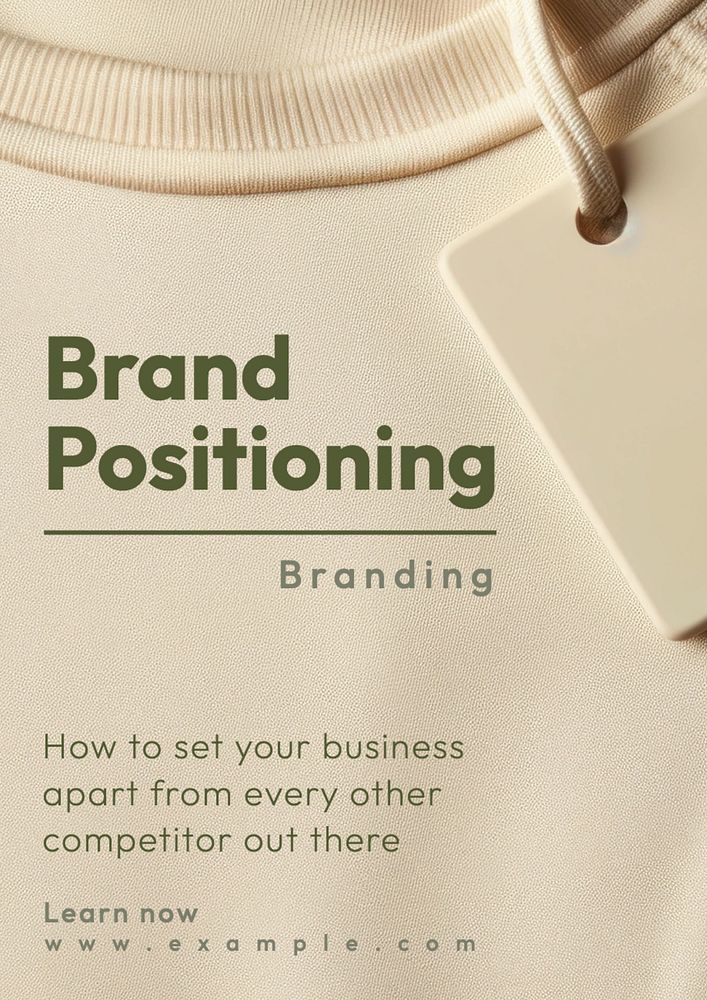 Brand positioning poster template, editable text and design