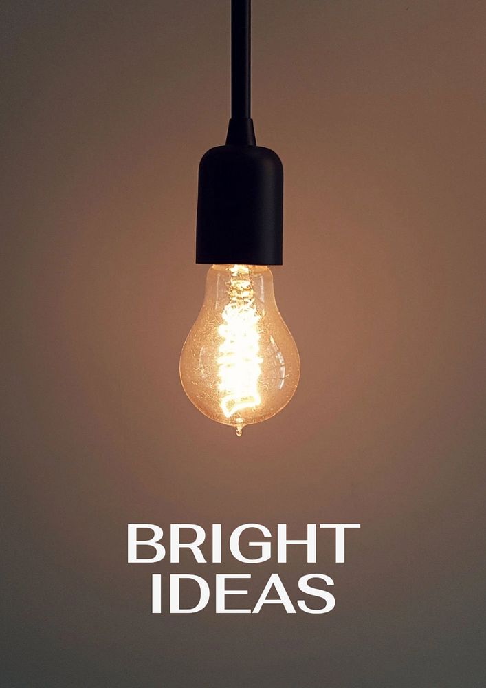 Bright ideas poster template, editable text and design