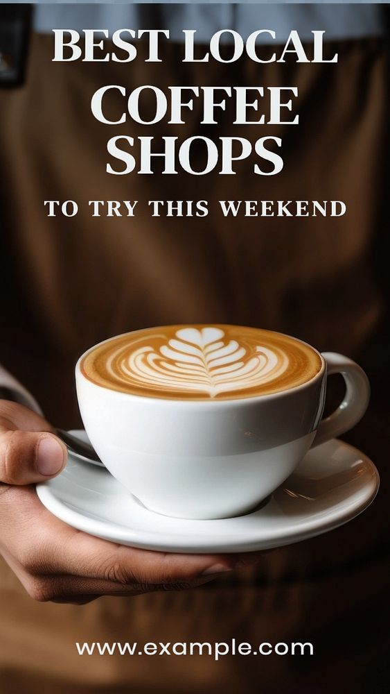 Best coffee shop Instagram story template, editable text