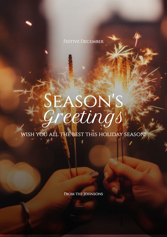 Season's Greetings poster template