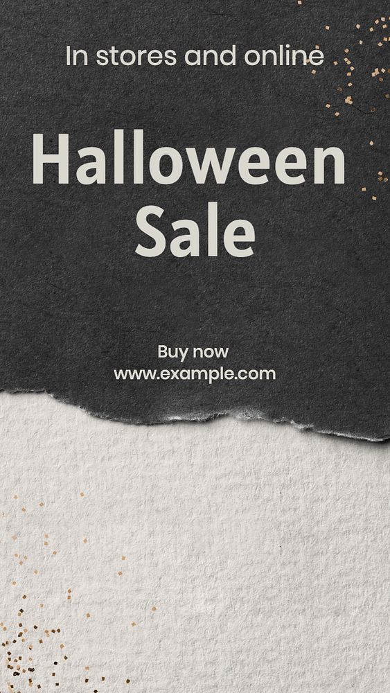 Halloween sale Instagram story template, editable text