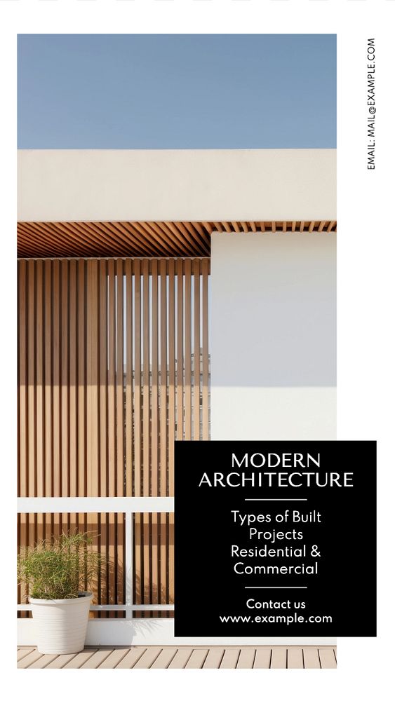 Modern architecture Instagram story template, editable text