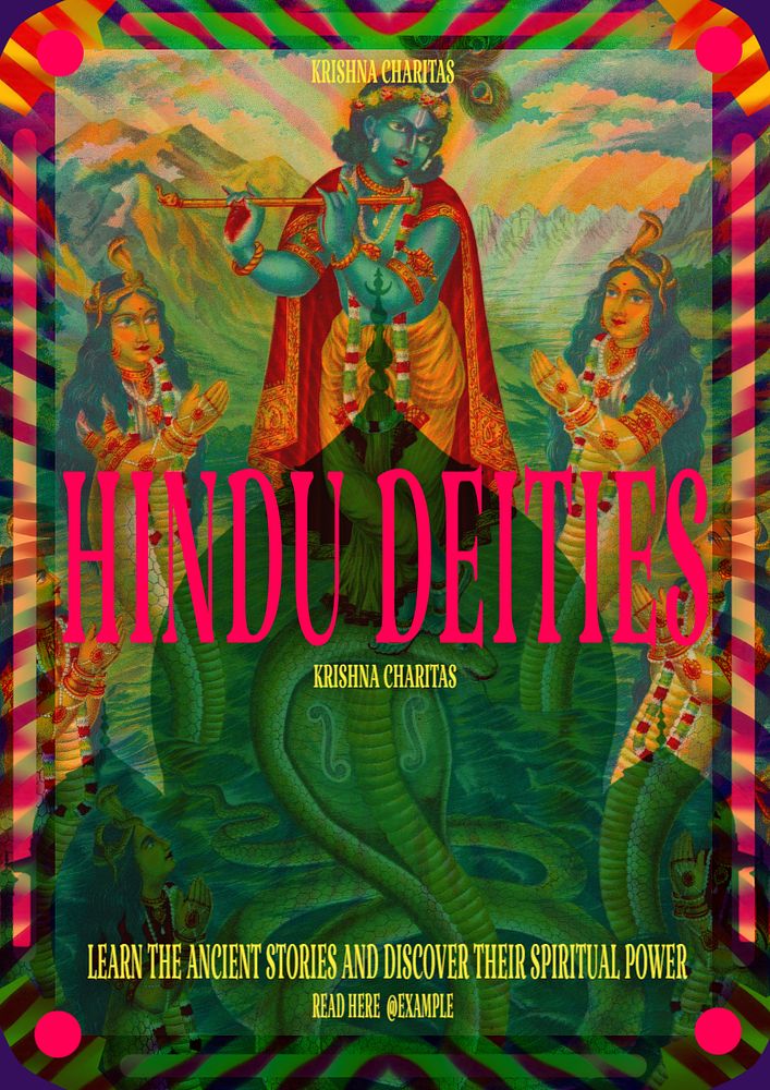 Hindu deities Instagram poster template